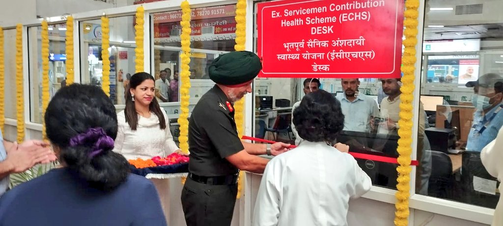 ऐम्स ऋषिकेश में ई सी एच एस काउंटर का उद्घाटन